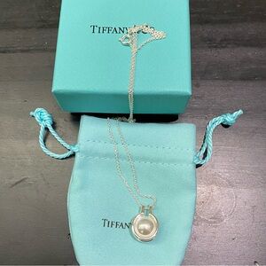 Tiffany & Co. Silver Necklace with Pearl Pendant